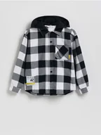 Bluzki dla chłopców - Reserved - Koszula oversize w kratę - czarny - miniaturka - grafika 1