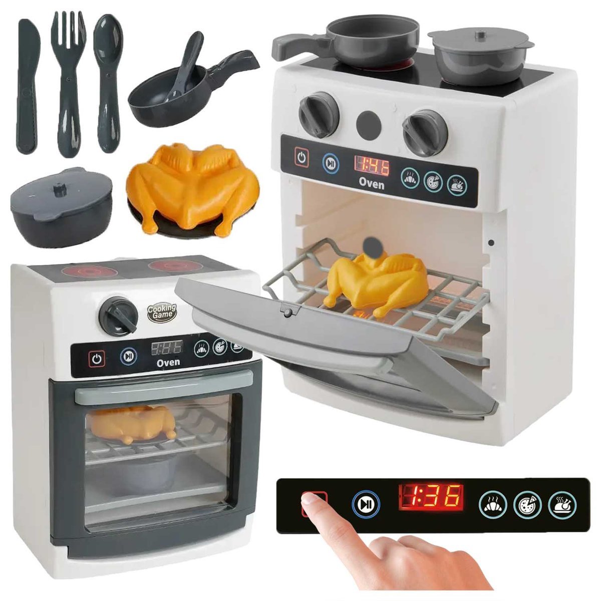 PIEKARNIK dla dzieci Kuchenka INTERAKTYWNA Piec Kuchenny Garnki + Akcesoria