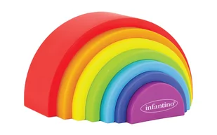 INFANTINO Wieża do układania - Magiczna Tęcza  315280 - Sortery dla dzieci - miniaturka - grafika 1