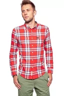 Koszule męskie - Lee, Koszula męska, Button Down Regular Lava Red L880Zjaf, rozmiar S - miniaturka - grafika 1