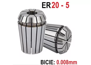 Tulejka zaciskowa ER20 FI 5mm Bicie 0,008mm CNC Professional - Tuleje - miniaturka - grafika 1