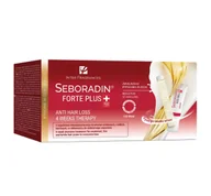 Serum do włosów - SEBORADIN FORTE PLUS ANTI HAIR LOSS INTENSYWNA KURACJA 132ML (24 x 5,5ML) + 24G (4 x 6G) - miniaturka - grafika 1