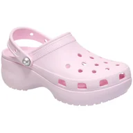 Klapki i japonki damskie - Kapcie damskie Crocs Classic Platform Pearl Clog Rozmiar butów (UE): 41-42 / Kolor: jasnoróżowy - miniaturka - grafika 1