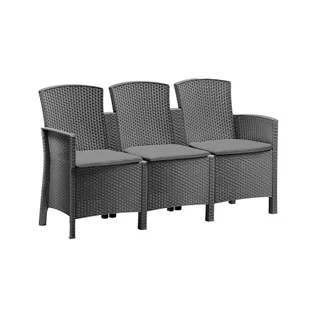 Leziter Sofa ogrodowa Lima 3-osobowa grafitowa - Sofy ogrodowe Leziter Sofa ogrodowa Lima 3-osobowa grafitowa - Sofy ogrodowe - miniaturka - grafika 1