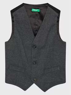 United Colors Of Benetton Kamizelka 2N4PCJ006 Szary Regular Fit - Kurtki i płaszcze dla chłopców - miniaturka - grafika 1