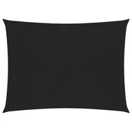 Parasole ogrodowe - vidaXL Żagiel przeciwsłoneczny, 160 g/m, czarny, 2x3,5 m, HDPE 311723 - miniaturka - grafika 1