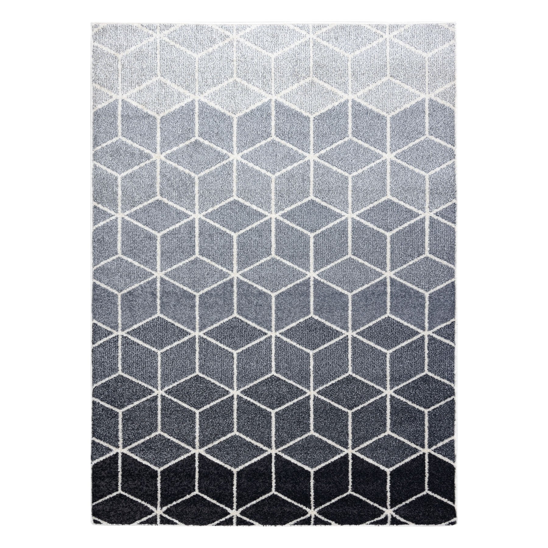 Dywan HEOS 78590 krem / srebrny / antracyt CUBE, KOSTKA szary 160x220 cm