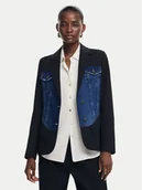 Marynarki i żakiety damskie - Desigual Marynarka Sevilla 24WWEW94 Czarny Regular Fit - miniaturka - grafika 1