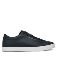 Sneakersy męskie - Sneakersy Tommy Hilfiger Hi Vulc Core Low Lth Ii Ess FM0FM05511 Granatowy - miniaturka - grafika 1