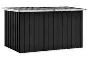 Skrzynie ogrodowe - Czarna zamykana skrzynia do ogrodu S5-H84 - miniaturka - grafika 1