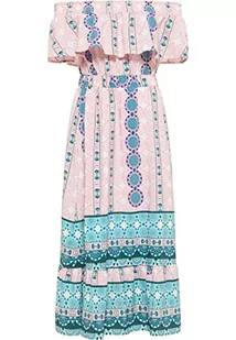 IZIA Damska sukienka z kratką, różowa, wielokolorowa, XS - Sukienki - miniaturka - grafika 1