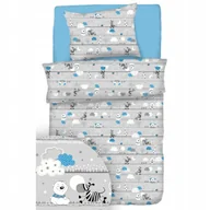Pościel dla dzieci - Po��ciel Do ������eczka Dzieci��ca 100x160 + 70x80 Misie Zdzisie Niebieskie - miniaturka - grafika 1