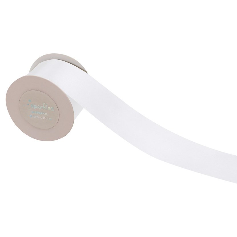 SPARKLEZ Wstążka biała 4cm 10m