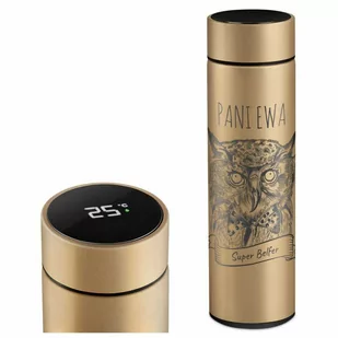 Kubek termiczny złoty termos z wyświetlaczem LED z grawerem dla n - Kubki termiczne - miniaturka - grafika 1