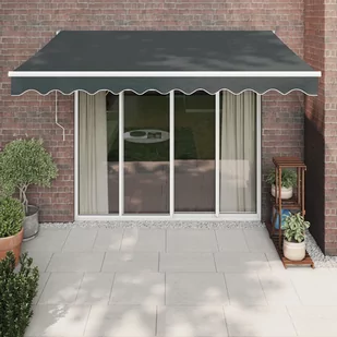 vidaXL Zwijana markiza, antracytowa, 3x2,5 m, tkanina i aluminium - Markizy - miniaturka - grafika 1