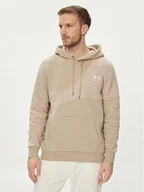Bluzy męskie - Under Armour Bluza techniczna Ua Essential Flc Blocked Hd 1383070-299 Khaki Loose Fit - miniaturka - grafika 1