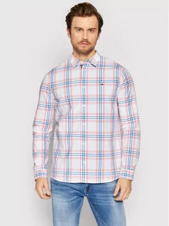 Koszule męskie - Tommy Jeans Koszula Essential Poplin DM0DM13041 Biały Regular Fit - grafika 1