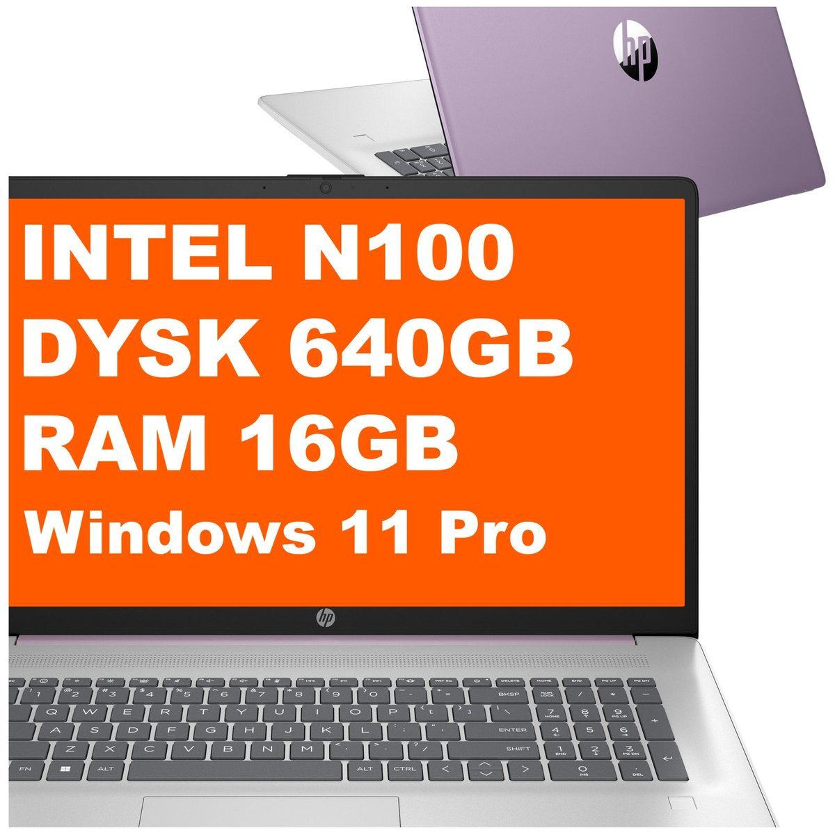 HP 17-cn3163ds / BS6Y5UA / Intel N100 / 16GB / 640GB / Intel UHD / HD+ / Win 11 Pro / Fioletowy