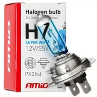 Żarówki samochodowe - AMiO 01157 Żarówka halogenowa H7 12V 55W  filtr UV (E4) Super White AMI-01157 - miniaturka - grafika 1