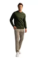 Swetry męskie - DeFacto Sweter z długim rękawem męski - okrągły dekolt bluza męska (petrol, XL), Petrol, XL - miniaturka - grafika 1