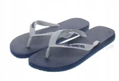 Klapki i japonki damskie - Havaianas Klapki Dziecięce Japonki Granatowo Białe Z Logo 25 J1A - miniaturka - grafika 1