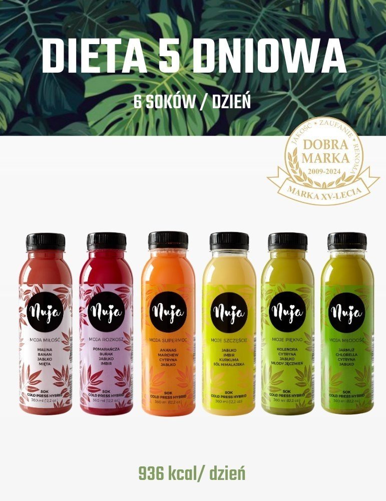 Dieta sokowa detoks organizmu z toksyn 5 dniowa