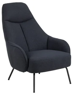 Krzesło Wypoczynkowe Texas Czarny Mat / Alea Dark Blue 62 - Krzesła - miniaturka - grafika 1