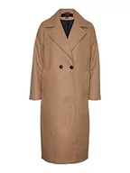 Płaszcze damskie - VERO MODA Vmspencer Long Coat Noos płaszcz damski, Tigers Eye/Szczegóły: melanż, L - miniaturka - grafika 1