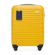 Walizki - Mała walizka z ABS - u i identyfikator z logo WITTCHEN żółta - miniaturka - grafika 1