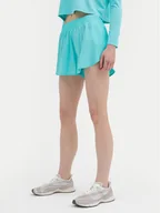 Spodenki damskie - 4F Szorty sportowe 4FWSS24TFSHF497 Niebieski Regular Fit - miniaturka - grafika 1