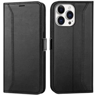 Etui na telefon komórkowy iPhone 15 Pro Max Flip Case składane etui ochronne, czarne - Etui i futerały do telefonów - miniaturka - grafika 1