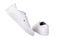 Trampki męskie - Tommy Hilfiger Buty Męskie Trampki Essential Leather Sneaker White Fm0Fm02157 100 44 - miniaturka - grafika 1