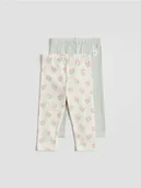 Komplety dla niemowląt - Reserved - Legginsy 2 pack - złamana biel - miniaturka - grafika 1