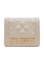 Portfele - LOVE MOSCHINO Mały Portfel Damski JC5601PP1MLA0110 Beżowy - miniaturka - grafika 1