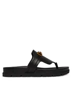 Klapki i japonki damskie - Guess Japonki FLJFRR LEA03 Czarny - miniaturka - grafika 1