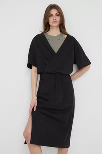 G-Star sukienka bawełniana kolor czarny maxi oversize - Sukienki - miniaturka - grafika 1