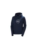 Bluzy damskie - Bluza damska kangurka HELLY HANSEN W CORE GRAPHIC HOODI granatowa S - miniaturka - grafika 1