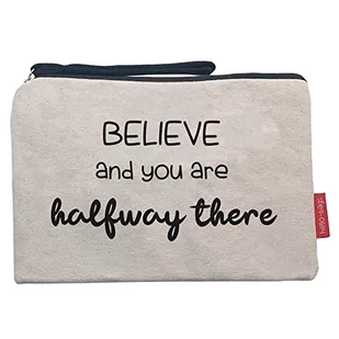 hello-bags Damski B-002-believe kosmetyczka/portfele, ecru, średni, Ecru (204), m - Kosmetyczki, organizery i kuferki - miniaturka - grafika 1