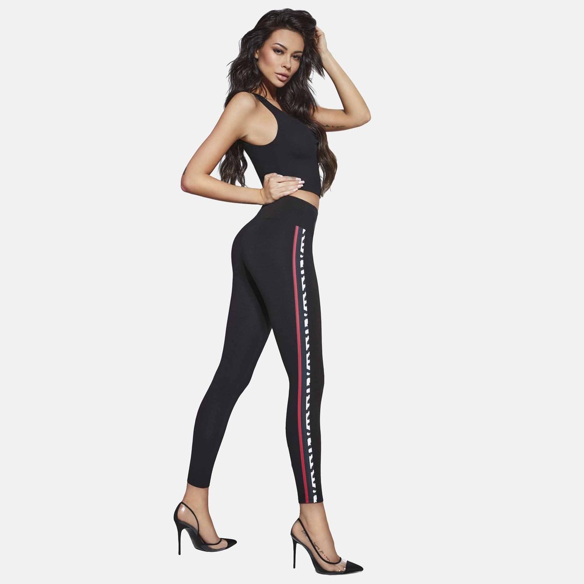 Legginsy damskie czarne Bas Bleu