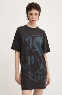 Desigual sukienka bawełniana 19-MICKEY x Disney kolor szary mini oversize 24WWVK79 - Sukienki - miniaturka - grafika 1