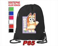 Torby szkolne - WOREK SZKOLNY NA WF BUTY DLA DZIECKA NIEBIESKI PIESEK KRÓLIKO + IMIĘ - miniaturka - grafika 1