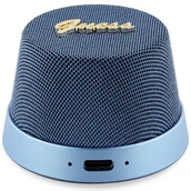 Głośniki przenośne - Guess głośnik Bluetooth GUWSC3ALSMB Speaker Stand niebieski/blue Magnetic Script Metal - miniaturka - grafika 1