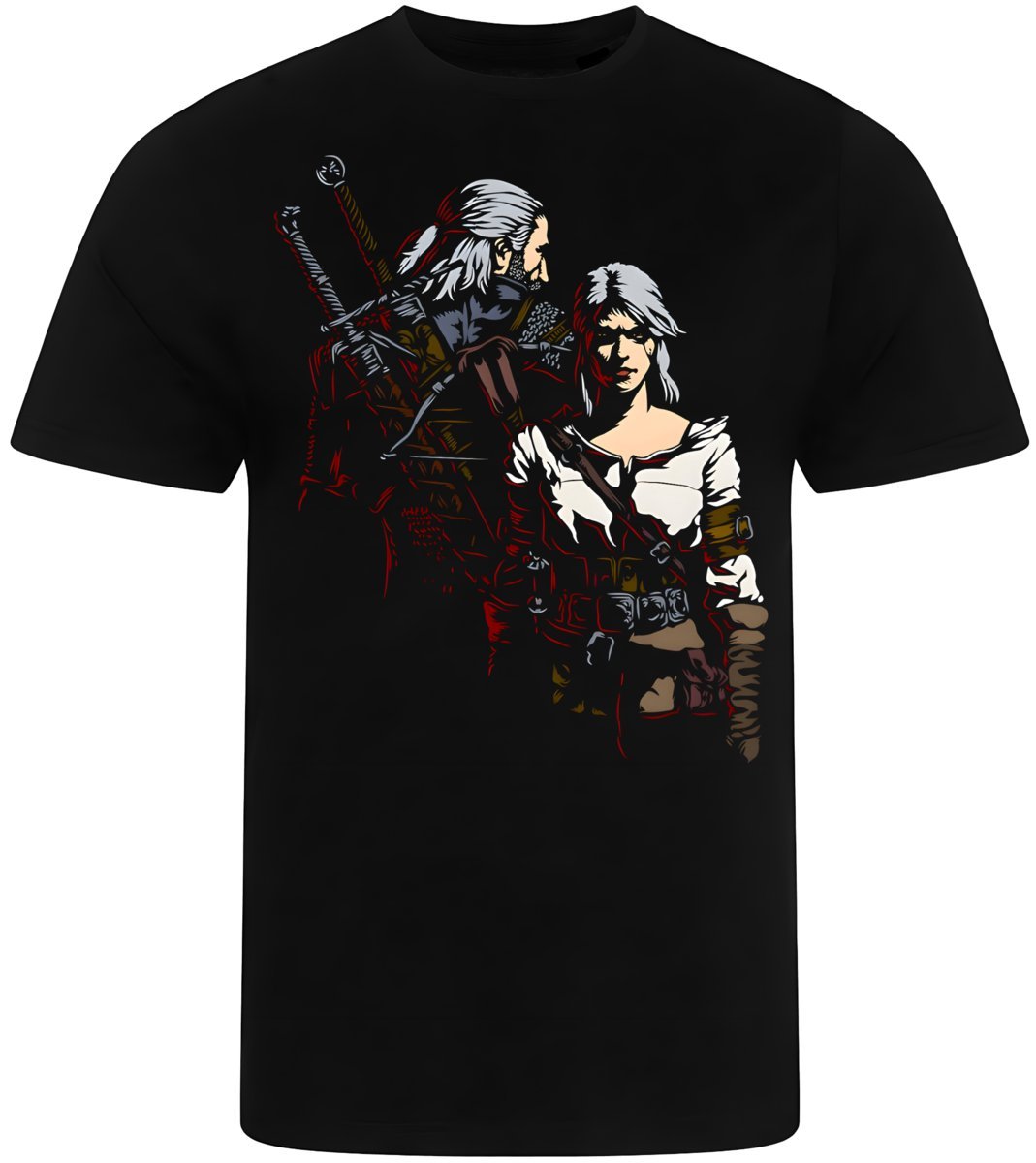 KOSZULKA MĘSKA NADRUK WIEDŻMIN WITCHER NA URODZINY L