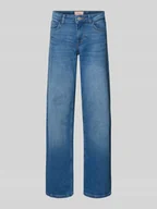 Spodnie damskie - Jeansy z szeroką nogawką z mieszanki bawełny model ‘JUDY’ - miniaturka - grafika 1