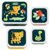 Zestawy naczyń dla dzieci - A Little Lovely Company A Little Lovely Company  -  Lunchbox Tygrysek Zestaw 4 Szt. - miniaturka - grafika 1