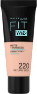 Podkłady do twarzy - Maybelline New York FIT ME! Podkład 220 Natural Beige - miniaturka - grafika 1