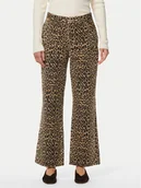 Spodnie damskie - Pieces Jeansy Salume 17156943 Brązowy Straight Fit - miniaturka - grafika 1