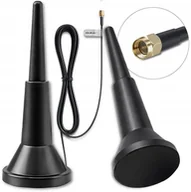 Anteny Wi Fi - Qoltec Antena 4G LTE z podstawą magnetyczną 5dBi dookólna wewnętrzna 600-2700 MHz SMA 3m - miniaturka - grafika 1