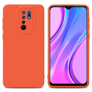 Pokrowiec Cadorabo do Xiaomi RedMi 9 z pomarańczowym silikonowym etui TPU na telefon komórkowy - Etui i futerały do telefonów - miniaturka - grafika 1