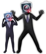 Stroje karnawałowe - Strój Skibidi Toilet Titan Camera Man Kamera Kostium Dla Dzieci 116 / 122 Cm - miniaturka - grafika 1